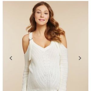 Jessica Simpson Cold Shoulder Maternity Sweater